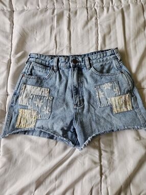 Billabong x Wrangler Showdown Patchwork Cut-Off Shorts - Size 26